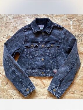 Guess Black Washed Denim Jacket